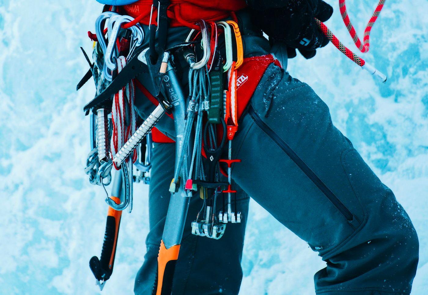 Climbing equipment for mountaineering